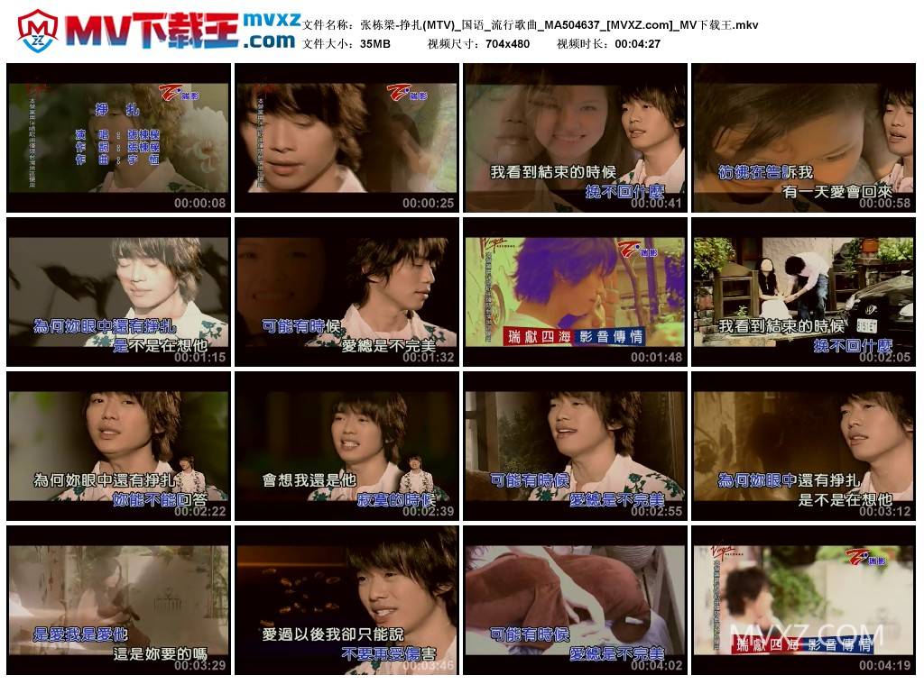 张栋梁-挣扎(MTV)_国语_流行歌曲_MA504637